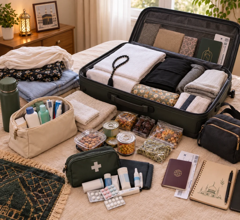 Los componentes esenciales en la Maleta de viaje hacia la Umrah